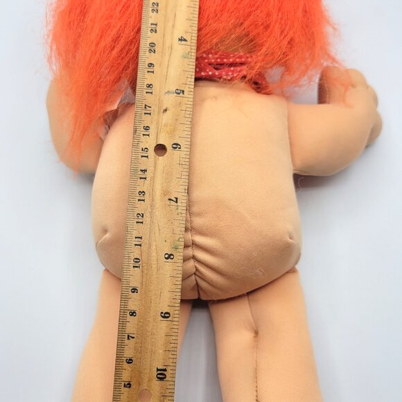 Russ Troll Doll 12" Cowboy Soft Body Doll Playsuit Hat Orange Hair Blue Eyes - Picture 4 of 10